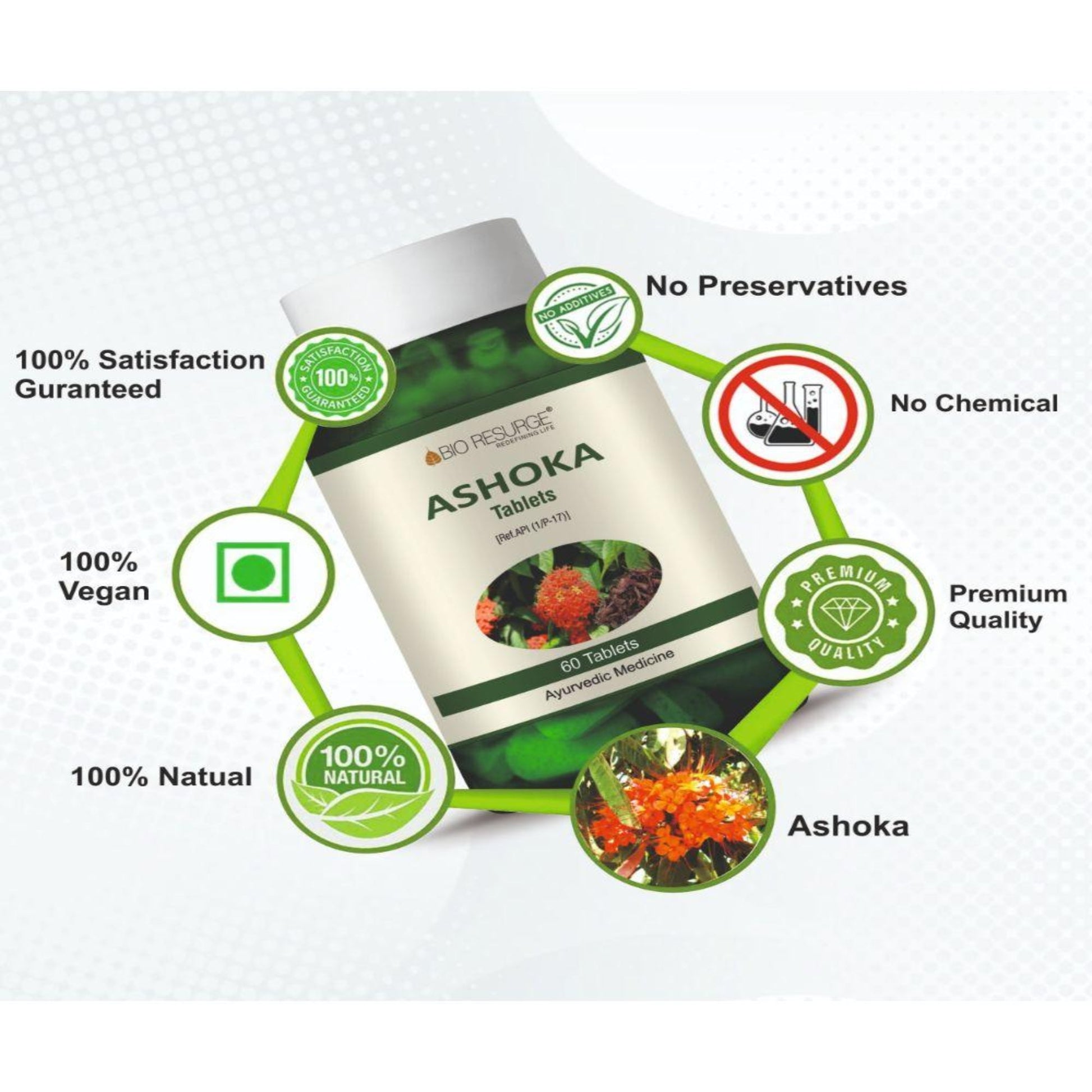 Bio Resurge Ashoka Tablets ;- Supports to heal hemorrhoids